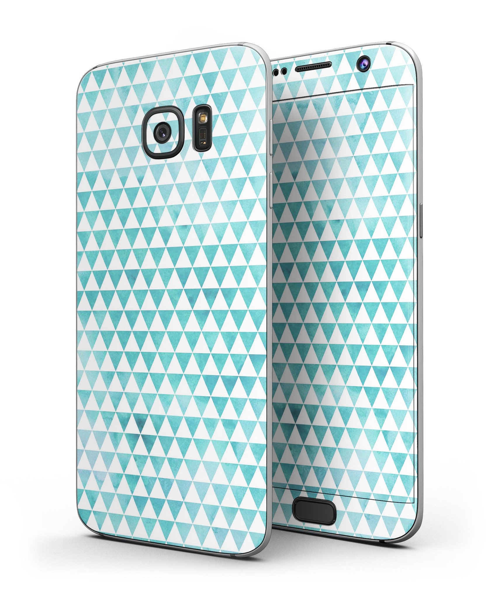 Full Body Skin-Kit for Samsung Galaxy S7/S7 Edge in Blue, Pink, and Tan colors, showcasing stylish design and premium vinyl material.